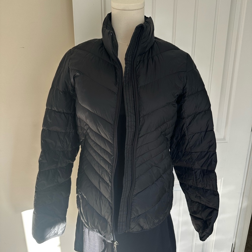 Abercrombie & Fitch Black Quilted Puffer Coat